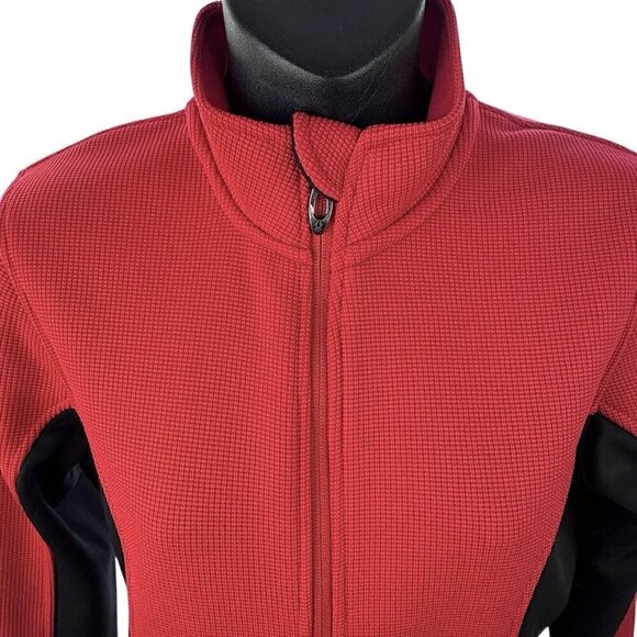 Spyder Constant Full-Zip Sweater Fleece Jacket Red Black Women’s NWT #187335 - Picture 4 of 10